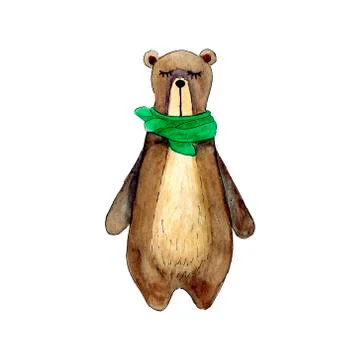 Funny sleeping bear Stock Illustration