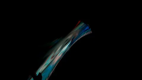 Funny slope down inside indoor multi color water slide in water park. Slow Stock Footage 158126135