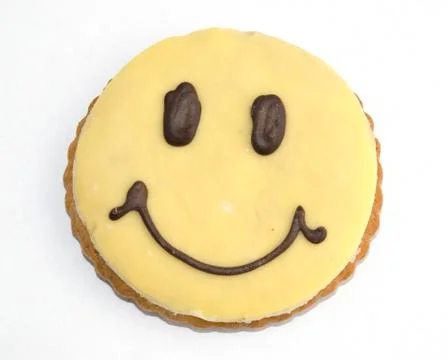 Funny smile cookie Stock Photos