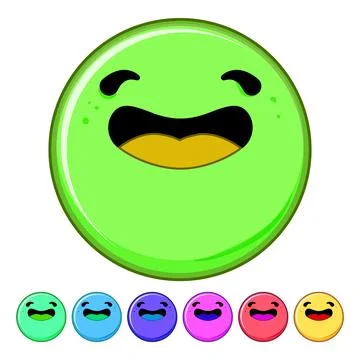 Funny smiley cartoon vector graphic Stock Illustration