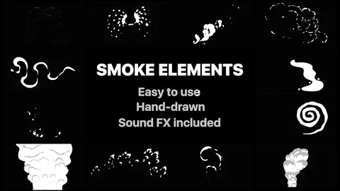 Funny Smoke Elements Stock After Effects