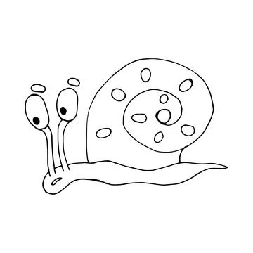 Funny snails. Vector illustration. Comics. Coloring for children and adults イラスト素材