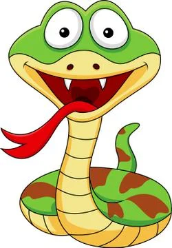 Funny snake cartoon イラスト素材