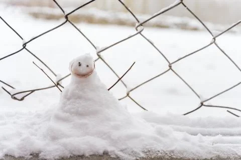 Funny snowman Stock Photos