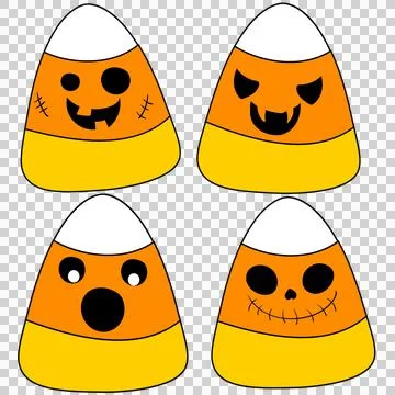 Funny Spooky candycorn Illustrazione stock