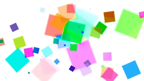 Funny Squares Popping Up Seamless Loop White Background Stock Footage 119975537