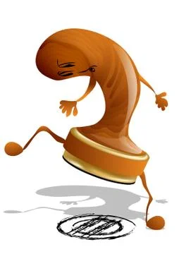 Funny stamp Stock Illustration