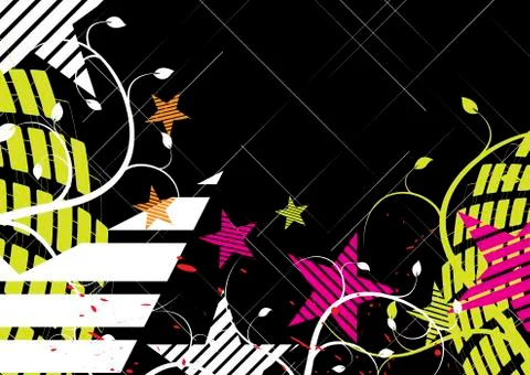 Funny star background Stock Illustration