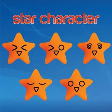 Funny star character Stockillustratie