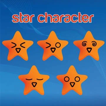 Funny star character Stock Illustration