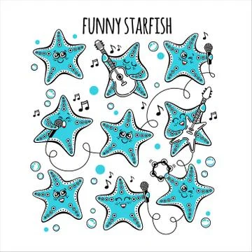 Funny starfish Stock Illustration