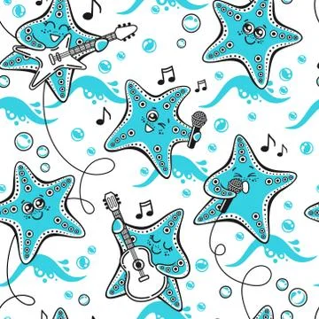 Funny starfish  Stock Illustration
