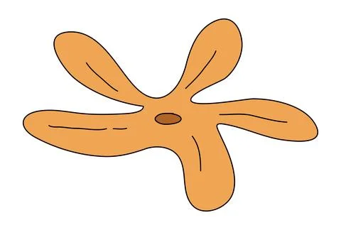 Funny starfish isolated on a white background Stock Illustration