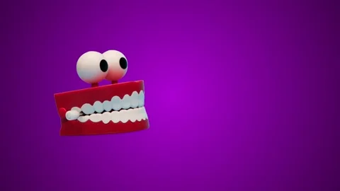 Funny stop motion animation with eating jaw, food and gun. Contemporary art Stock Footage 170175002