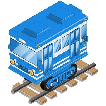 Funny subway car. Stock Illustration