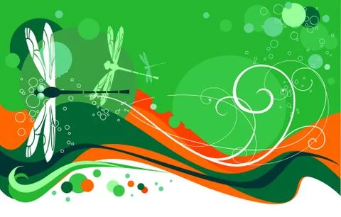 Funny summer background Illustrazione stock