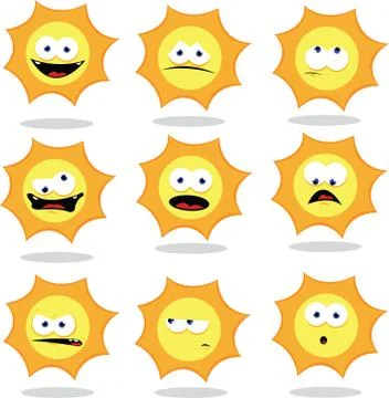Funny sun Stock Illustration