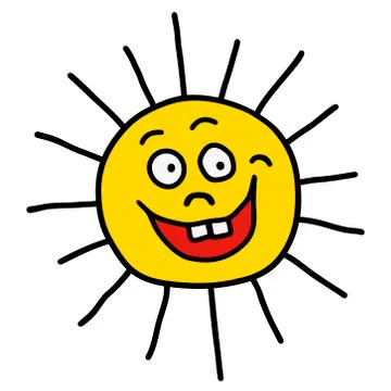 The funny sun Stock Illustration