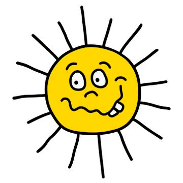 The funny sun Stock Illustration