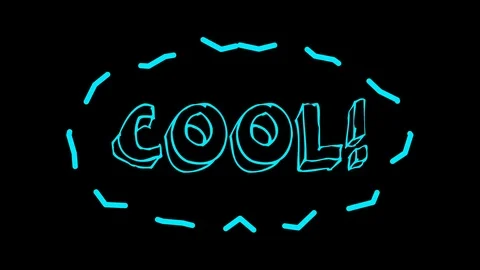 Funny text Cool with frame like worms, 3d render background, computer generated Stock Footage 109097136