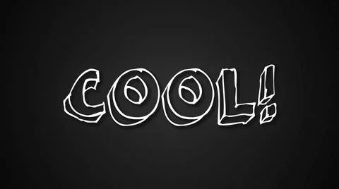 Funny text Cool with frame like worms, 3d render background, computer gene... Stock Photos