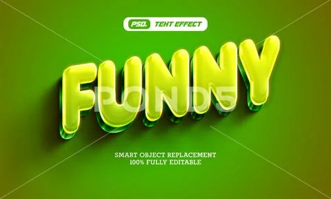 Funny text effect template PSDテンプレート