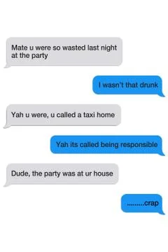 Funny text message Stock Illustration