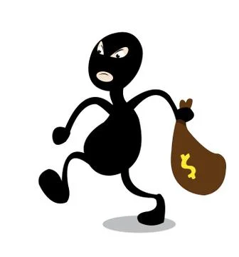 Funny thief Stock Illustration