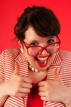 Funny thumbs up Stock Photos