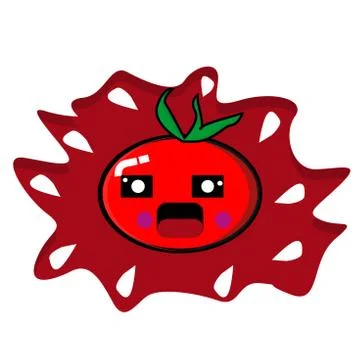 Funny tomato mascot vector. Perfect for restaurant design, food menus Stock Illustration