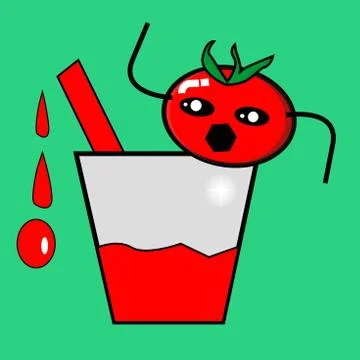 Funny tomato mascot vector. Perfect for restaurant design, food menus 스톡 일러스트