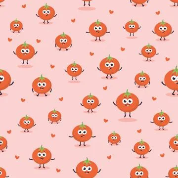 Funny tomato pattern Illustrazione stock