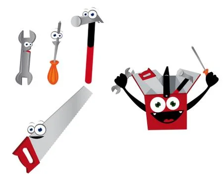 Funny tools Stock Illustration