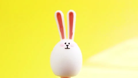 Funny toy easter bunny with ears in the | Stock Video | Pond5