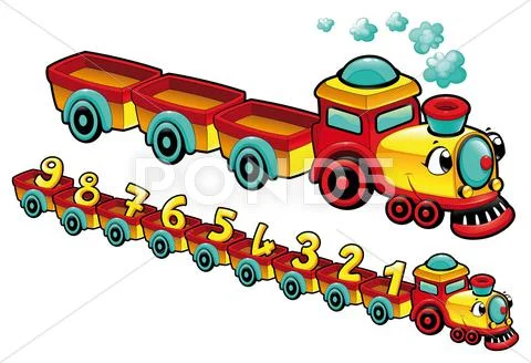Funny train. Stock Illustration