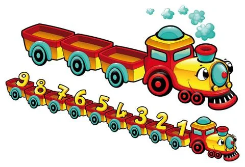 Funny train. Stock-Illustration
