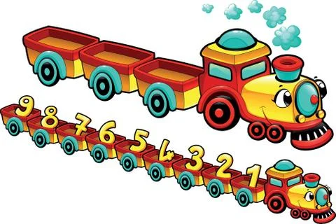 Funny train. Stock Illustration