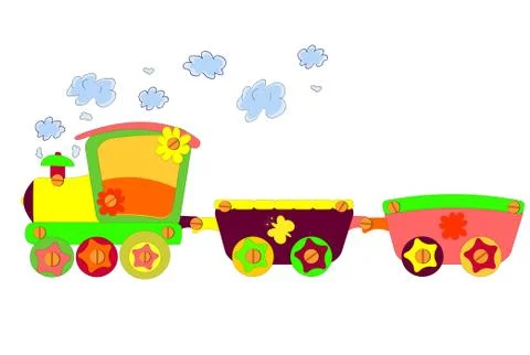 Funny train vector Stock Illustration
