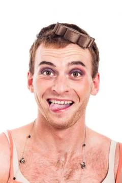 Funny transvestite Stock Photos