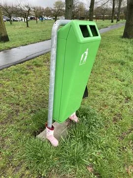 Funny trash can Stock Photos