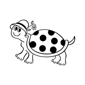 Funny turtle cartoons Illustrazione stock