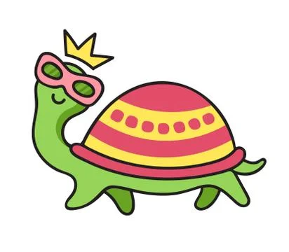 Funny turtle in sunglasses. Stock Illustration