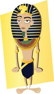 Funny tutankhamen Illustrazione stock