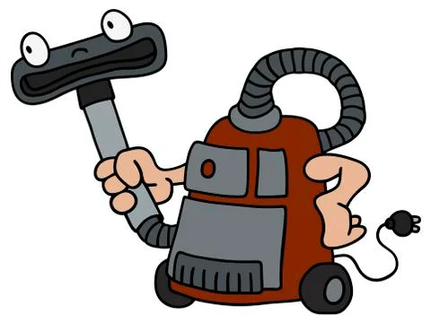 Funny vacuum cleaner Stock Illustration