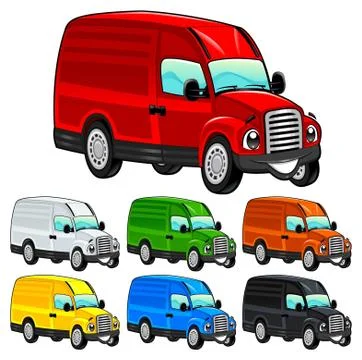 Funny van. Stock Illustration
