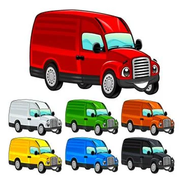 Funny van. Stock Illustration