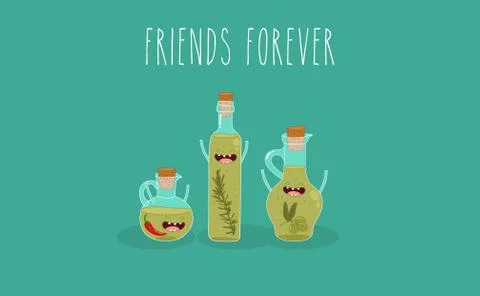 Funny Various Cartoon Vegetables. Vector Clip Art Stock Illustration