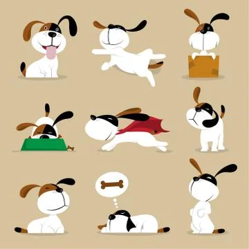 Funny vector doggy Illustrations Stock Illustration