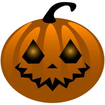 Funny vector illustration of smiling pumpkin Stock Illustration