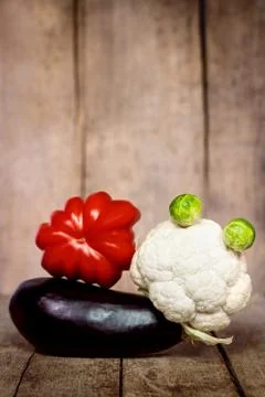 Funny vegetable snail 库存照片
